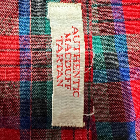 Vintage Sir Pendleton Shirt Men XL Red MacDuff Tartan Plaid Wool Button Down - Picture 7 of 16